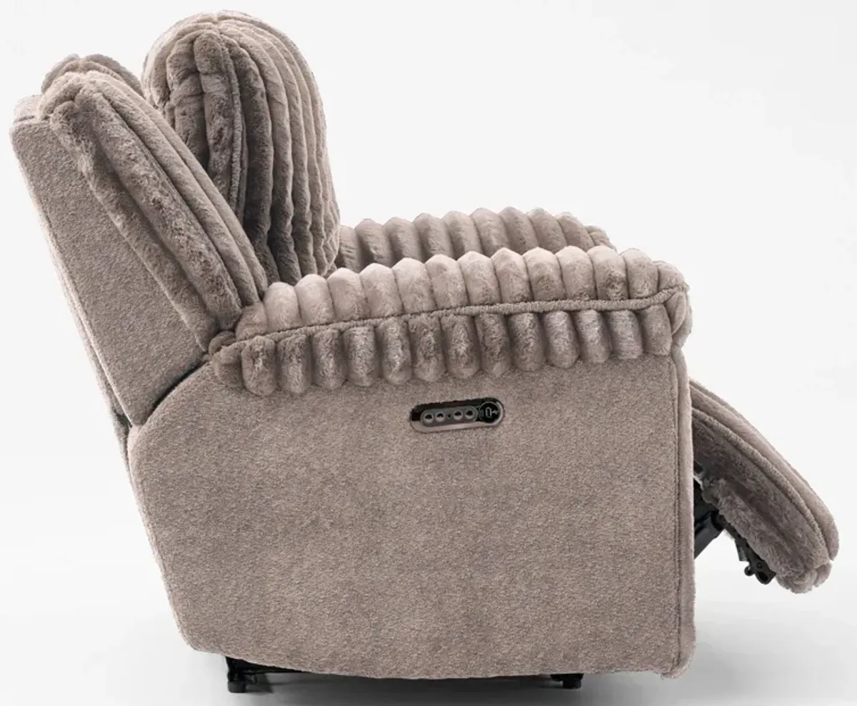 Rafi Dual-Power Recliner - Taupe