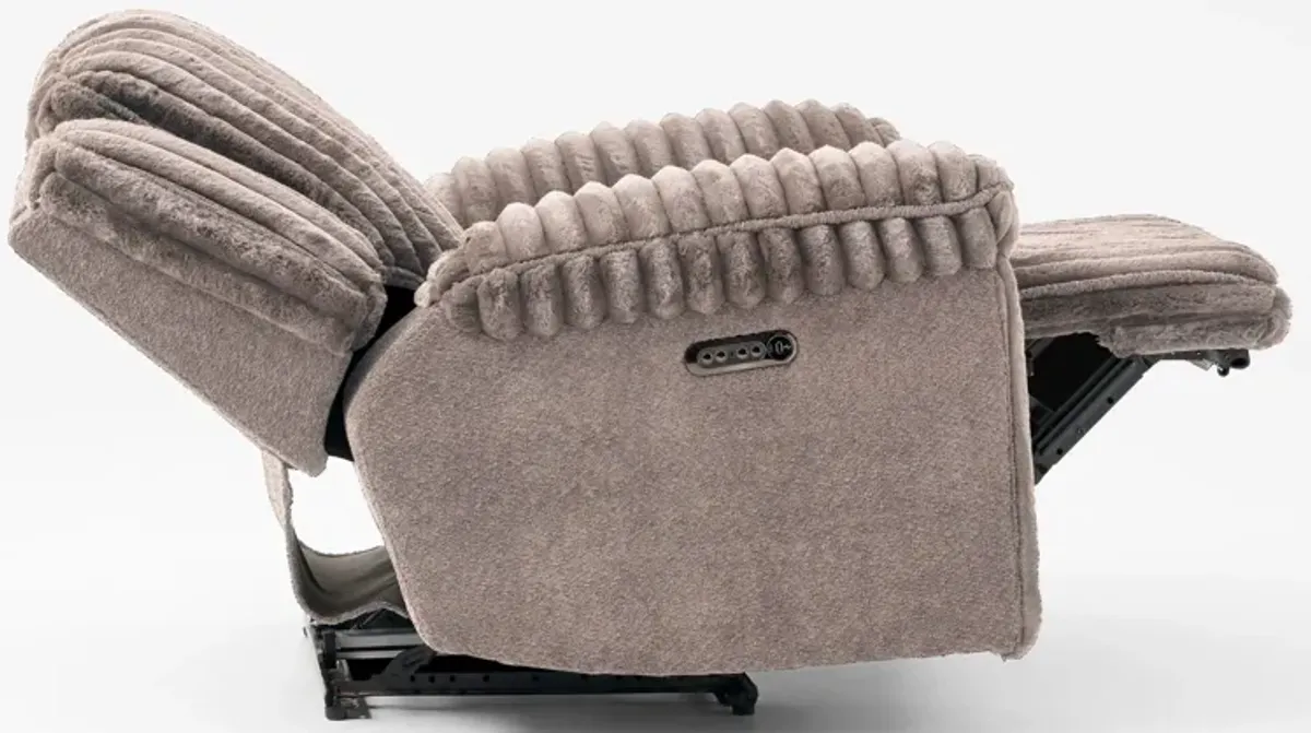 Rafi Dual-Power Recliner - Taupe