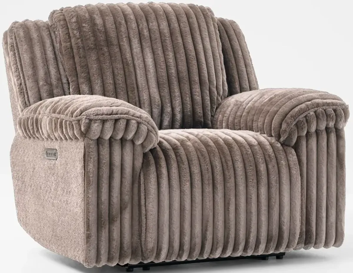 Rafi Dual-Power Recliner - Taupe