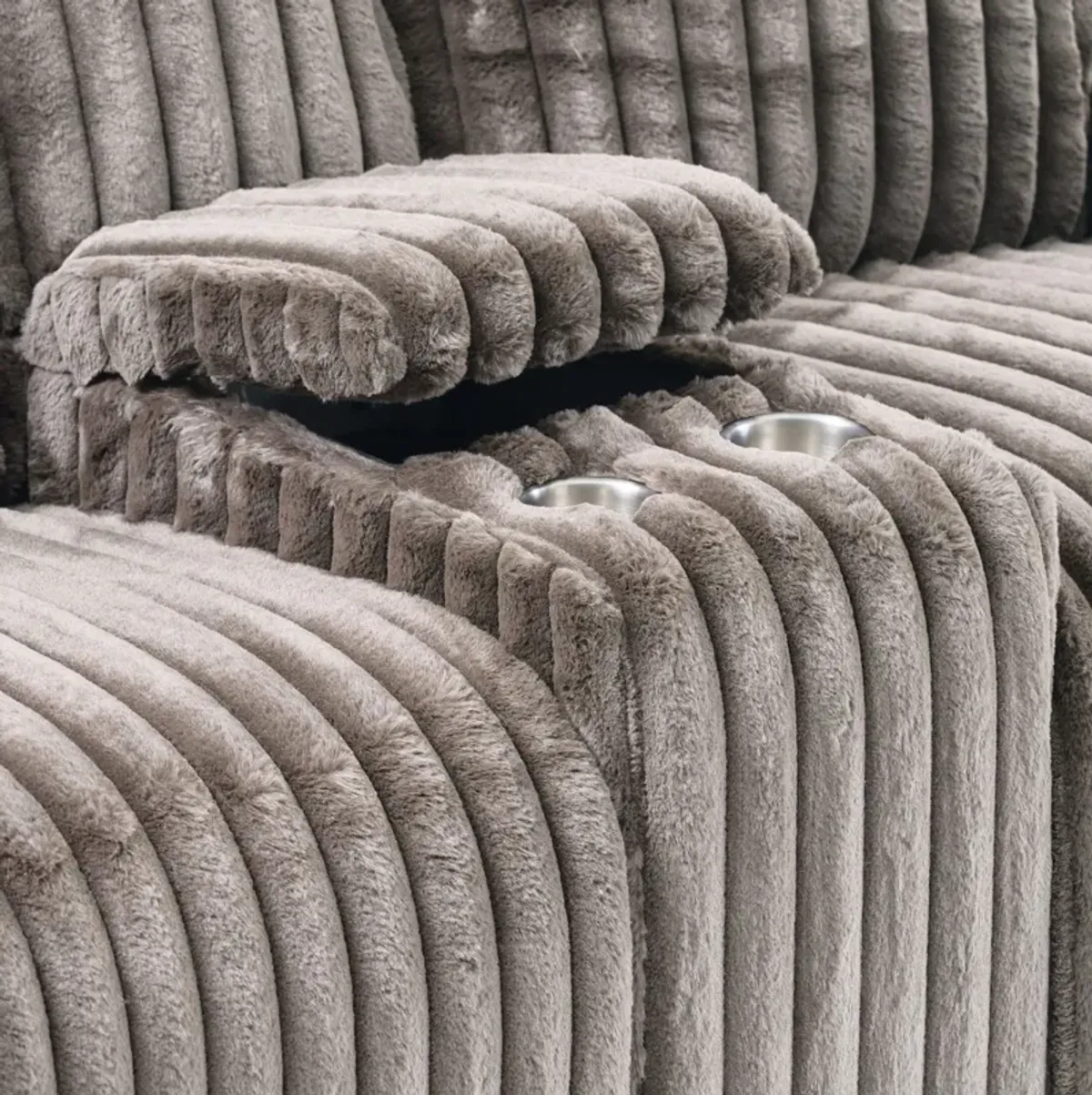 Rafi Dual-Power Reclining Sofa, Loveseat and Recliner Set - Taupe