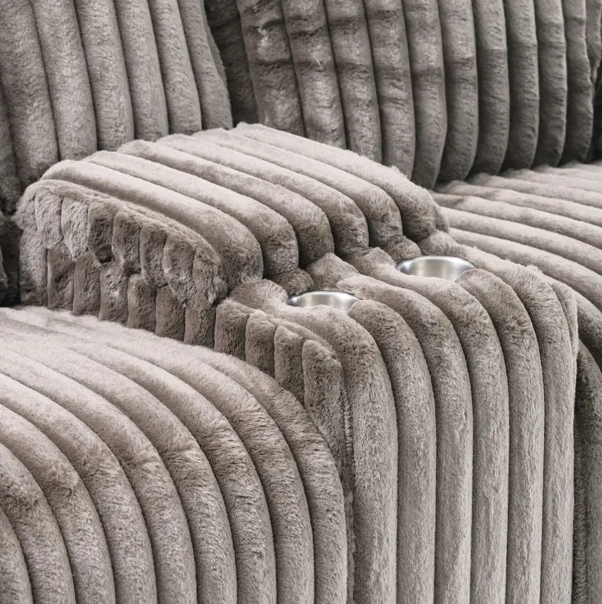 Rafi Dual-Power Reclining Sofa, Loveseat and Recliner Set - Taupe
