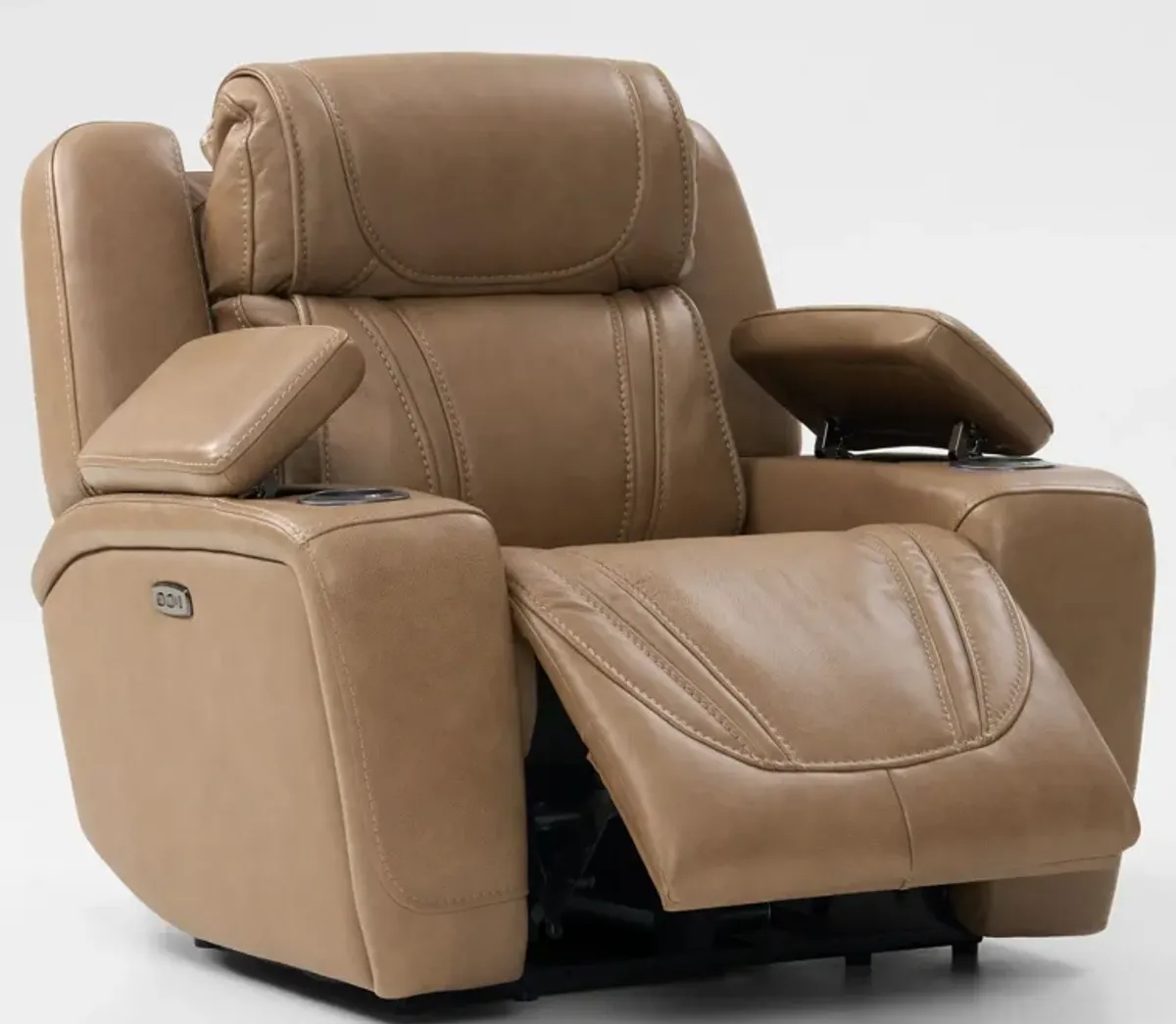 Forte Dual-Power Reclining Sofa and Recliner - Sand