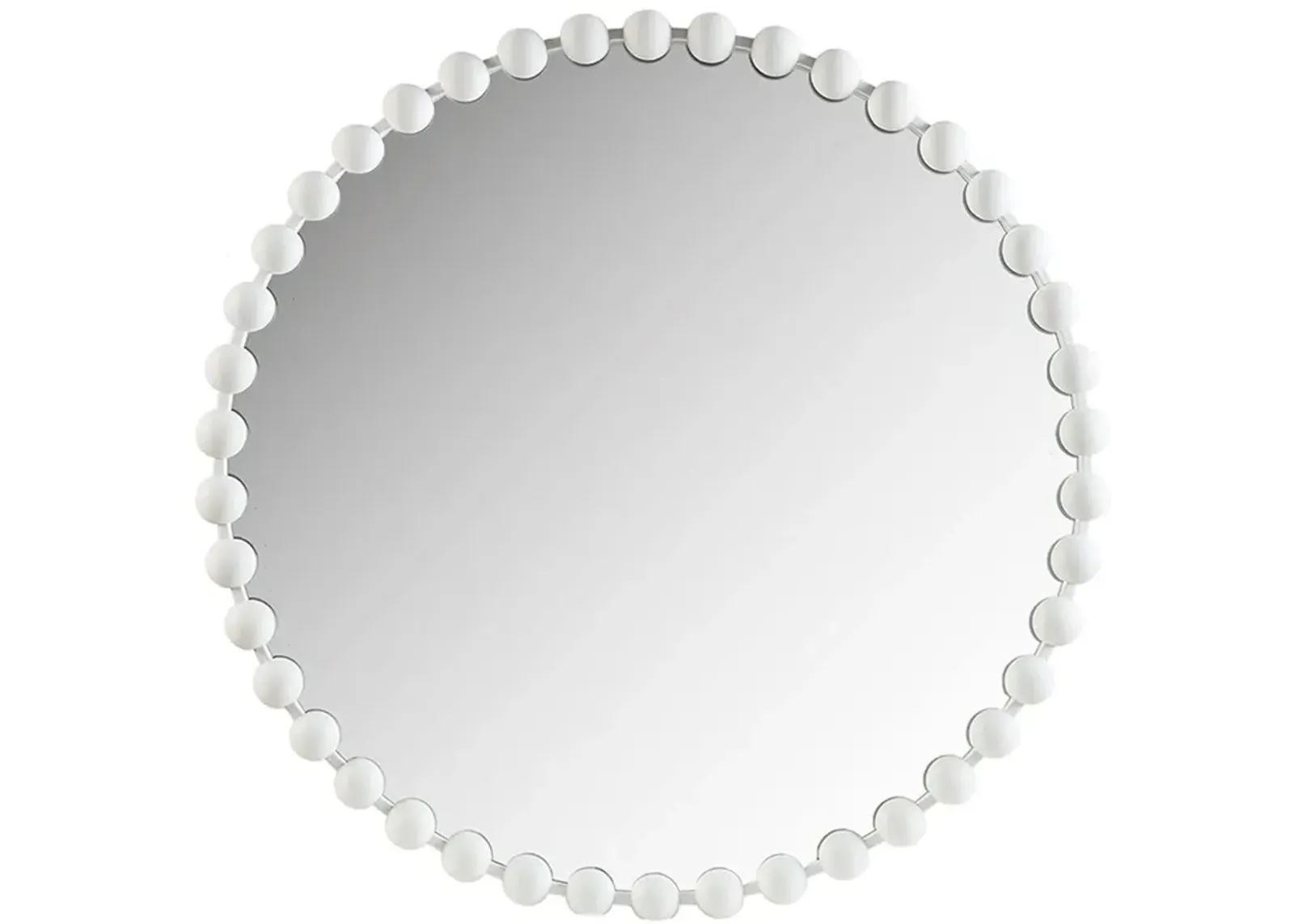 Button 36'' Round Wall Mirror - White