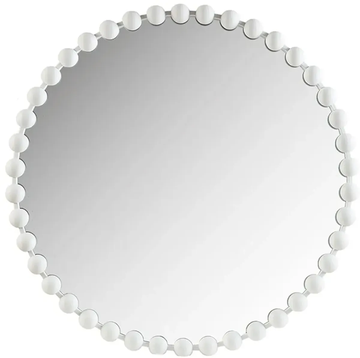 Button 36'' Round Wall Mirror - White