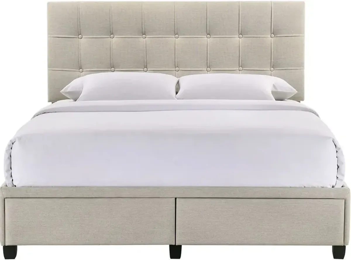 Romy Queen Platform Upholstered Storage Bed