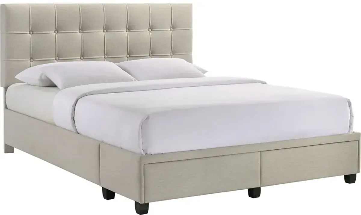 Romy Queen Platform Upholstered Storage Bed