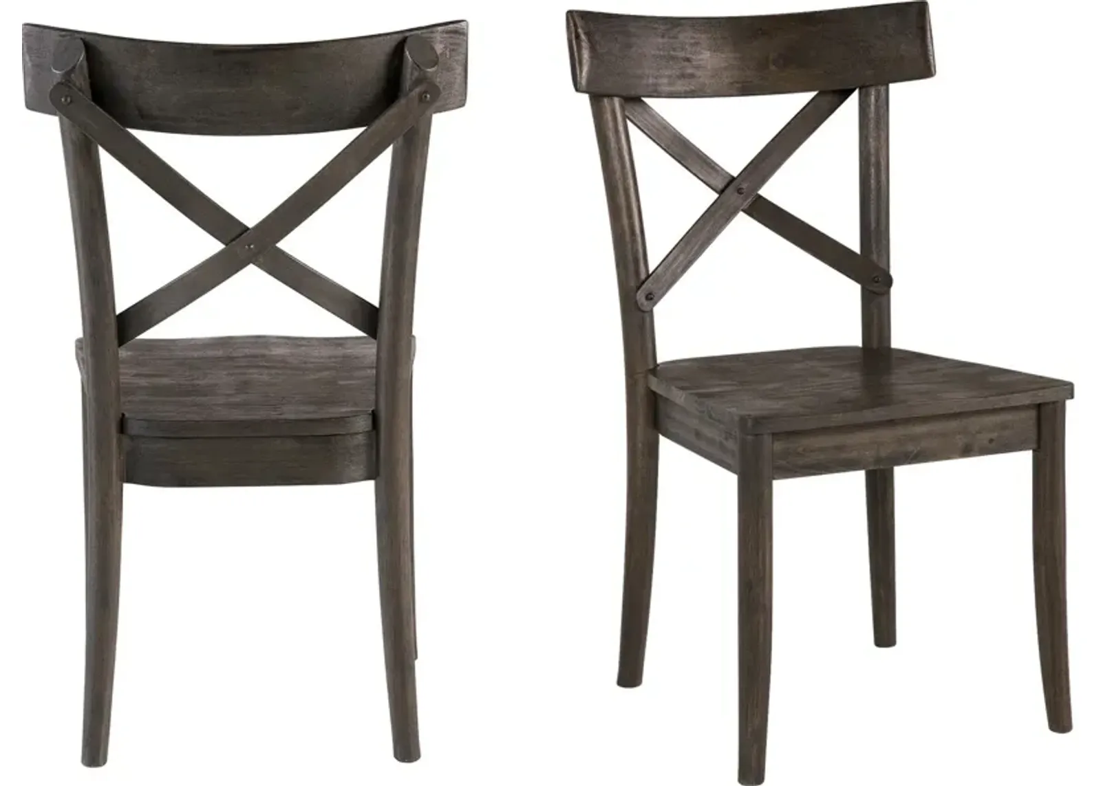 Dunbar Set of 2 Dining Chairs - Dark Brown