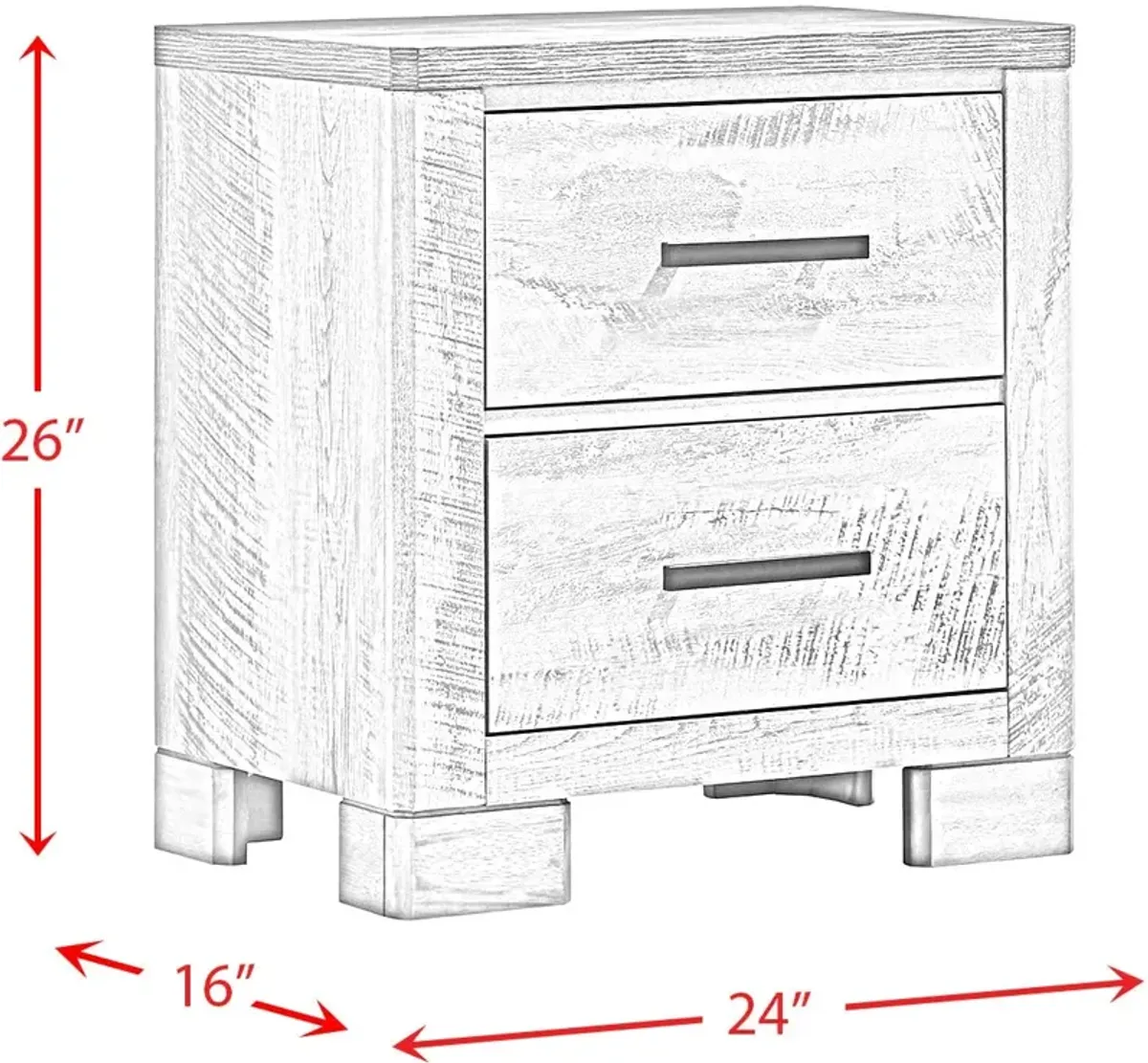 Grayson 2 Drawer Nightstand