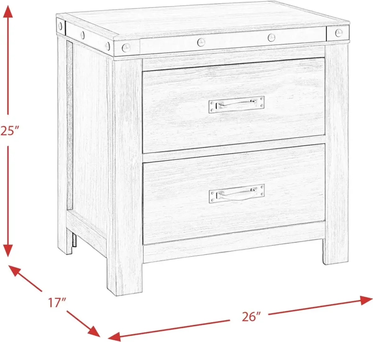 Galilea 2 Drawer Nightstand