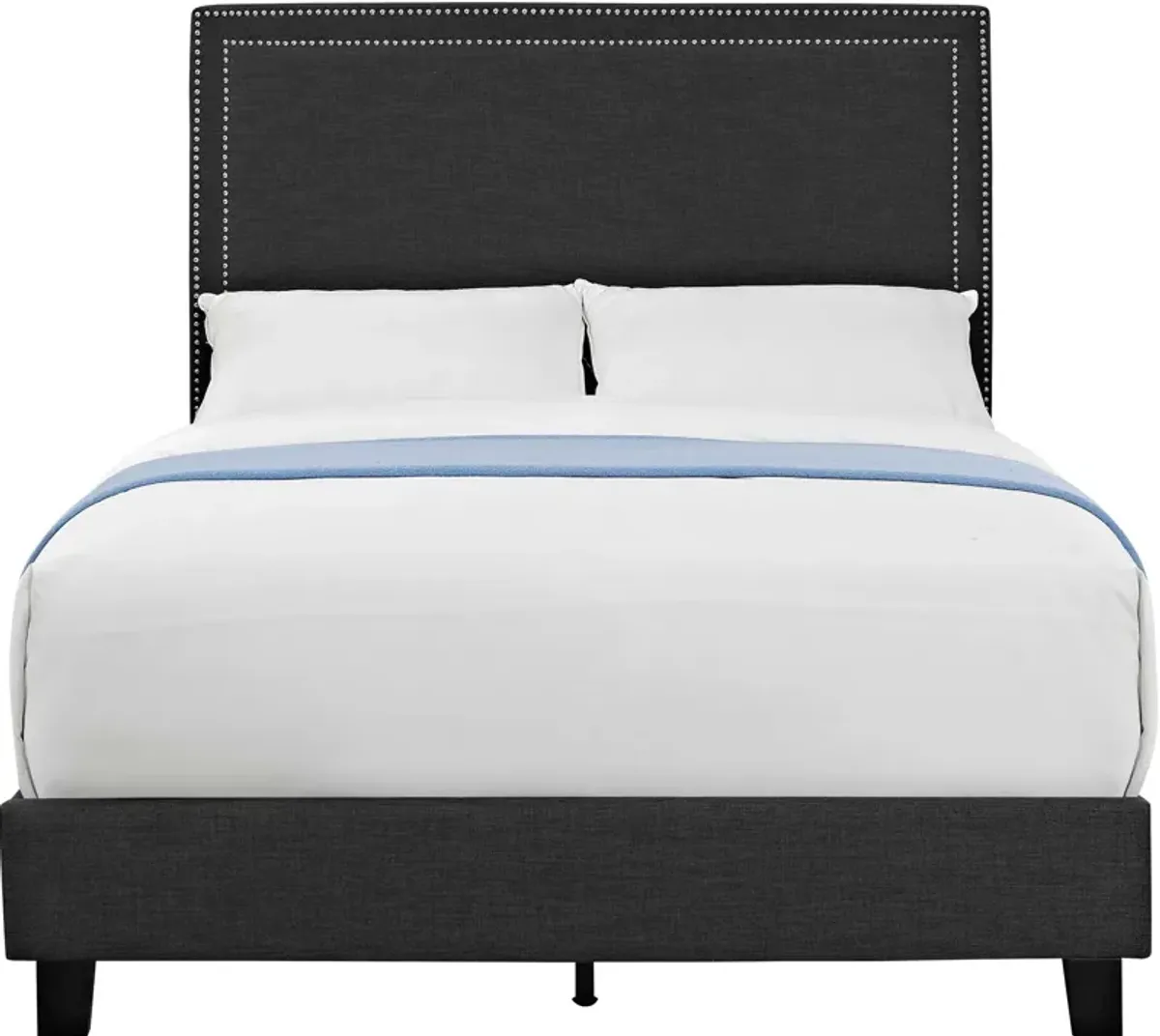 Itzel Full Upholstered Platform Bed - Charcoal