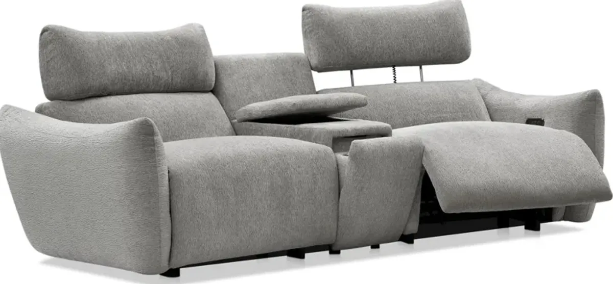 Genesis 3-Piece Dual-Power Reclining Sectional with 1 Console and Bluetooth® Speakers