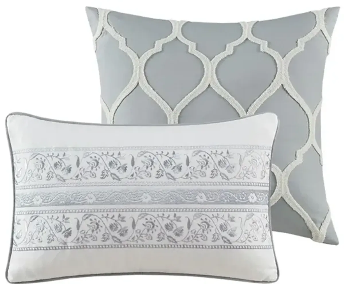 Bethany Queen Comforter Set - Gray