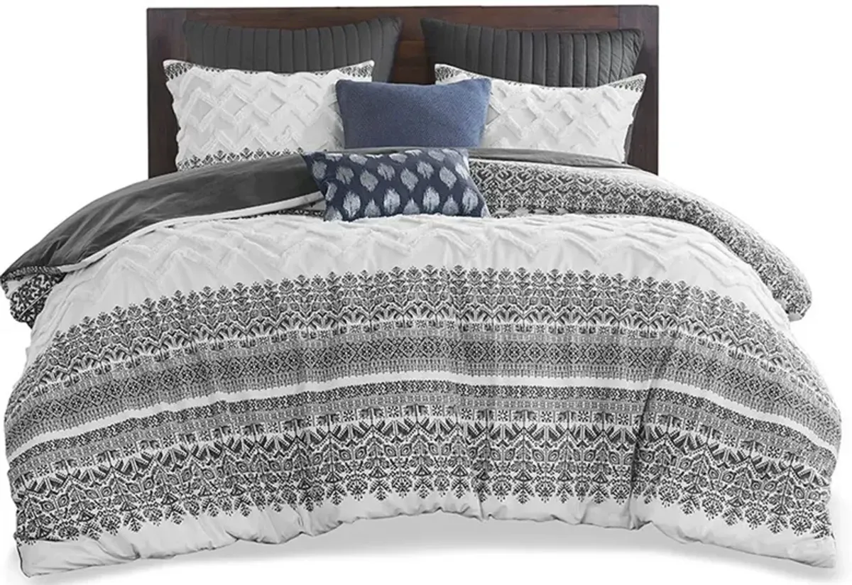 Persia Full/Queen Comforter Set - Gray