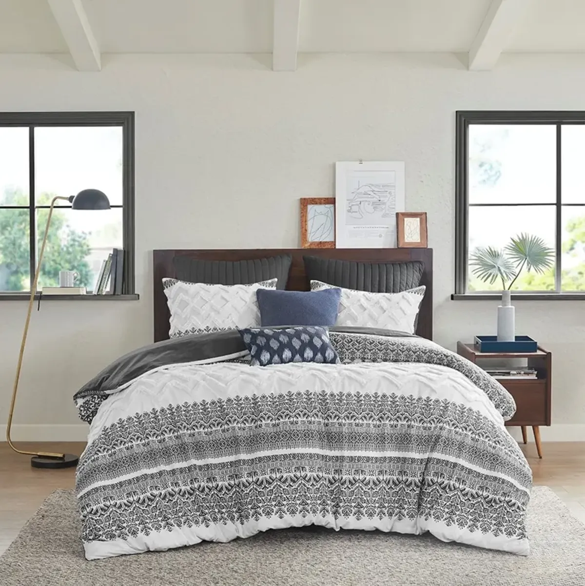 Persia King/California King Comforter Set - Gray