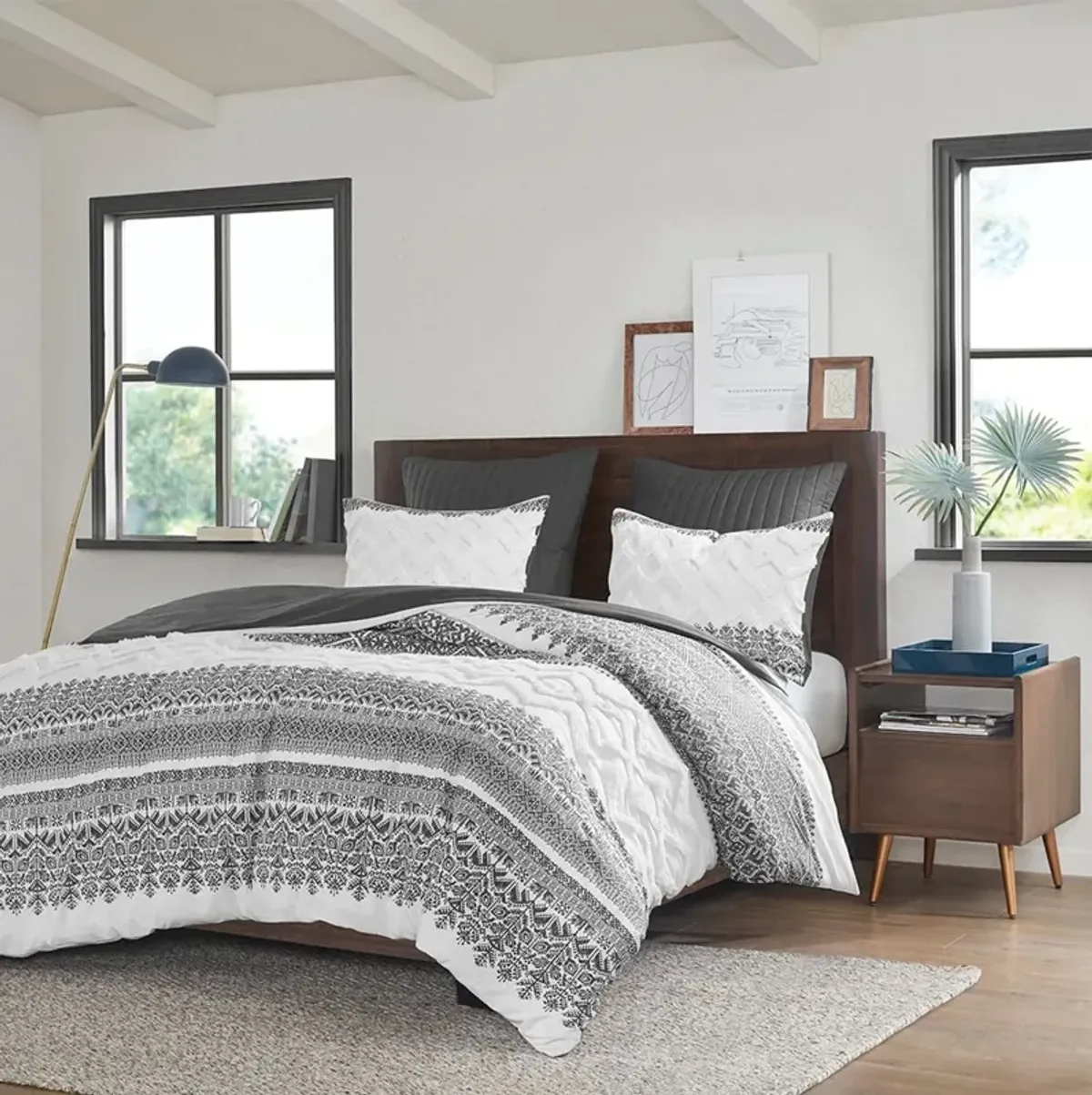 Persia King/California King Comforter Set - Gray