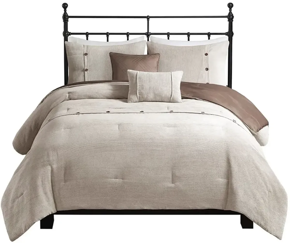 Skylar Full/Queen Comforter Set - Tan