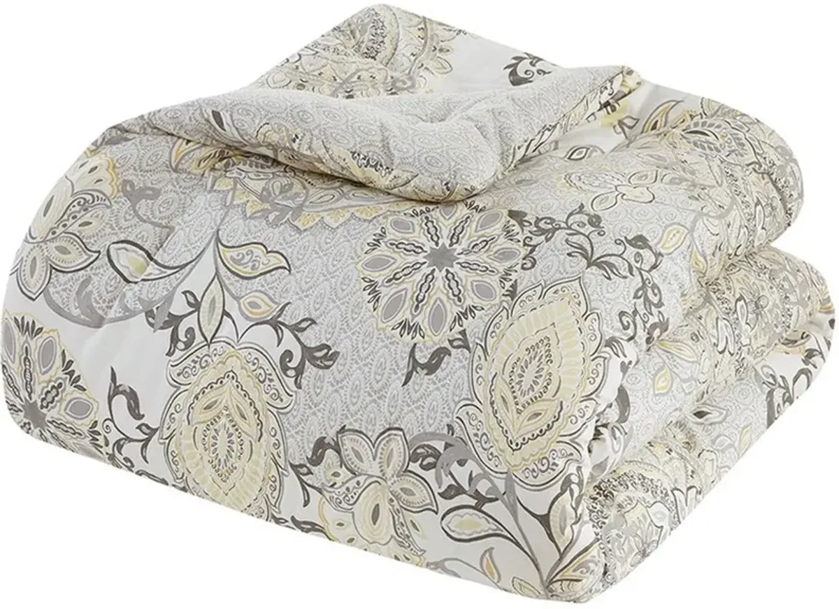 Cyrene King Reversible Comforter Set - Yellow