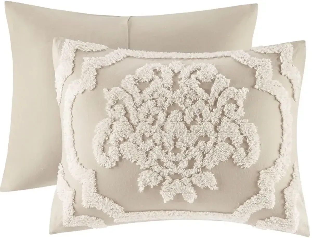 Nadia Full/Queen Comforter Set - Taupe