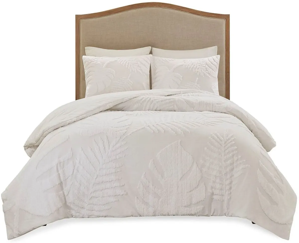 Ariana King/California King Duvet Cover Set - White