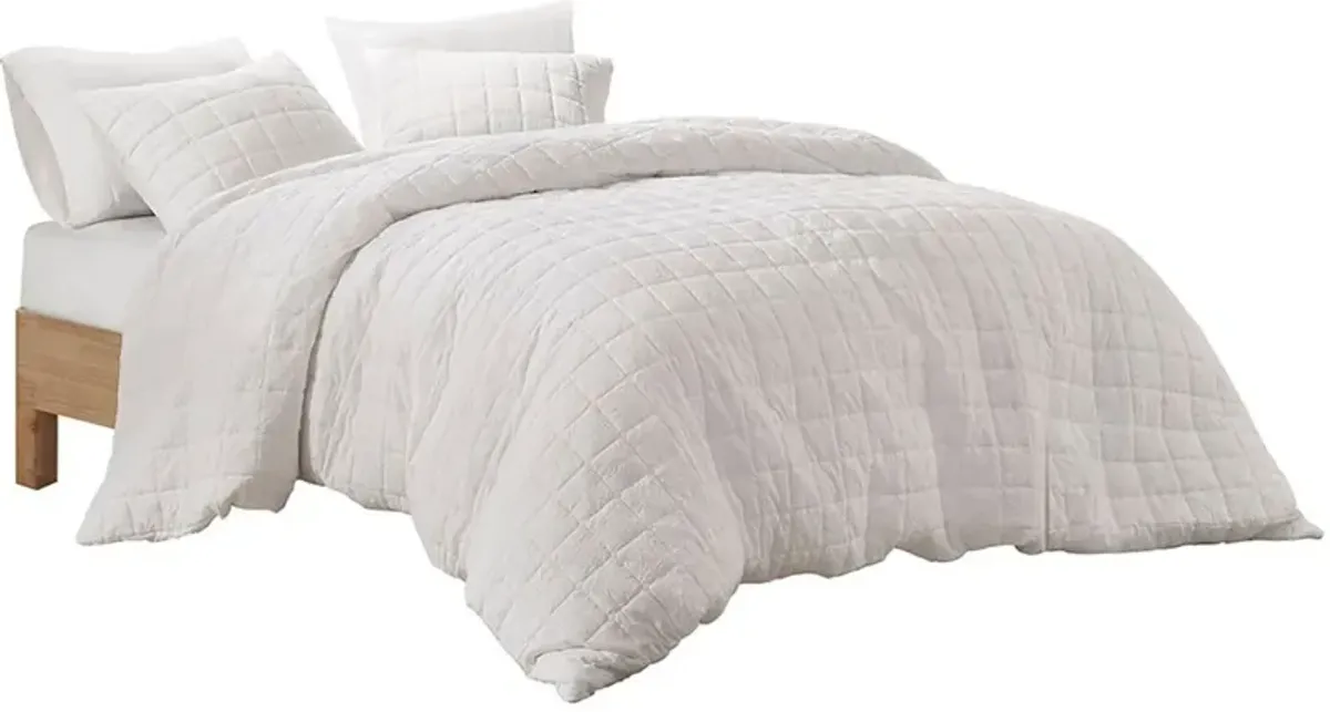 Aurora King/California King Comforter Set - White