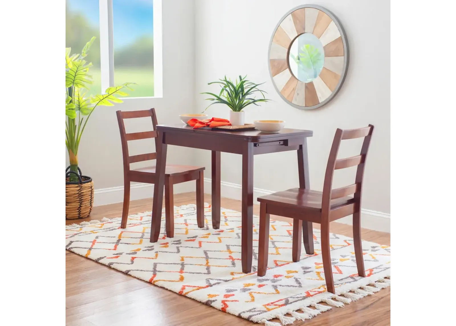 Melonie 3-Piece Drop-leaf Dining Set - Brown