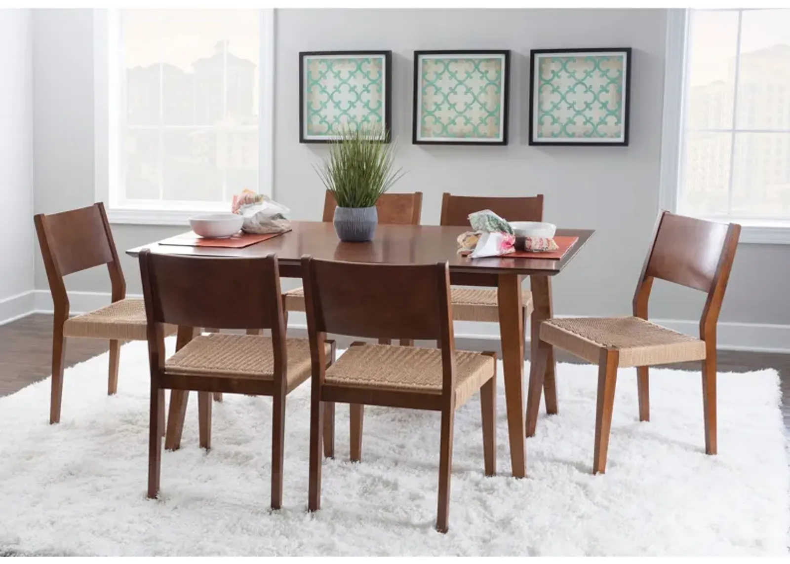 Vittorio 7-Piece Dining Set - Brown