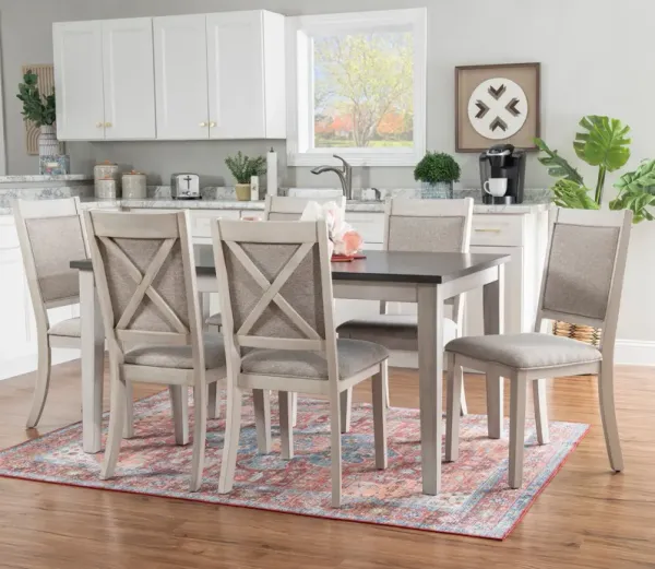 Calah Dining Table and 6 Side Chairs