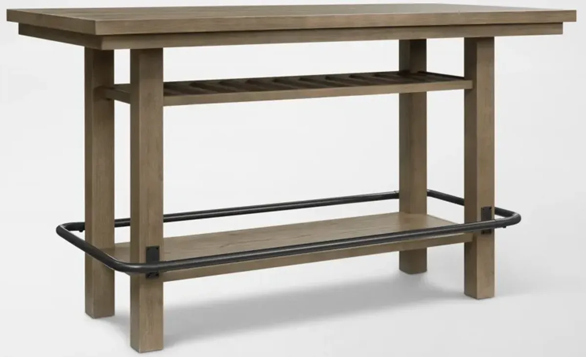 Deacon Bar Height Dining Table and 4 Swivel Stools