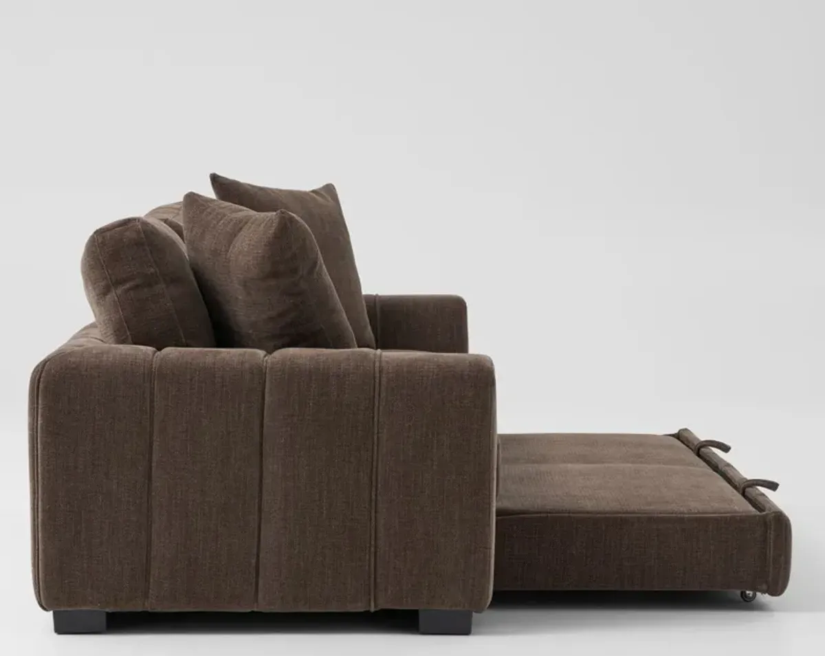 Hero Media Sleeper Sofa - Brown