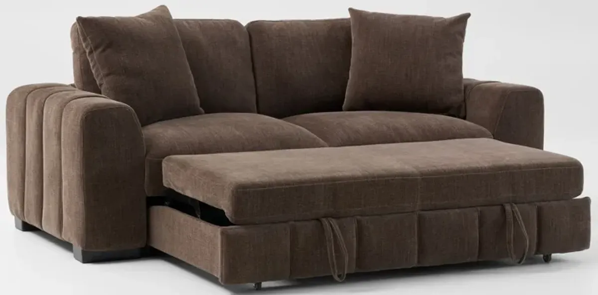 Hero Media Sleeper Sofa - Brown