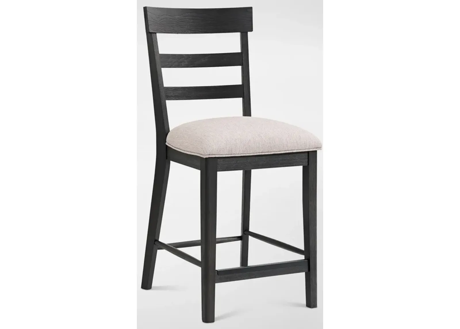 Hayward Ladder-Back Counter-Height Stool - Black