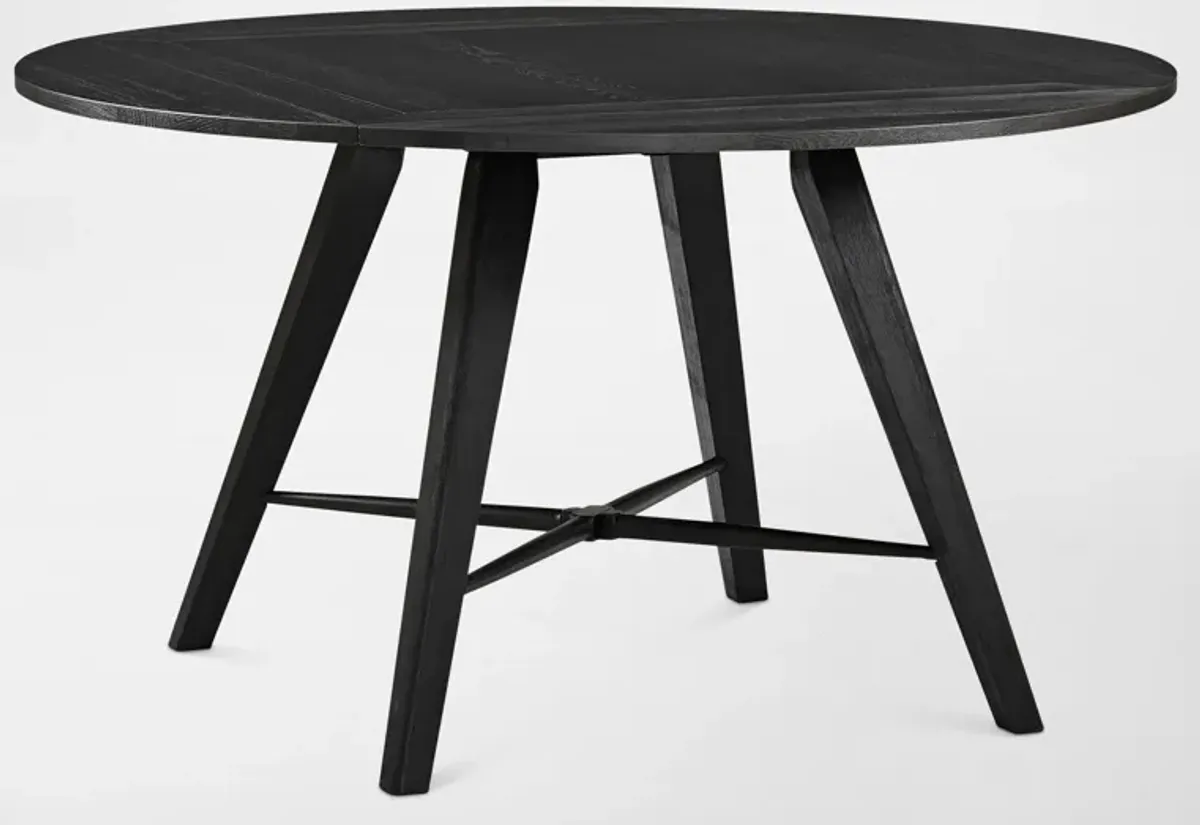 Hayward Convertible Counter-Height Dining Table & 4 Ladder-Back Stools - Black