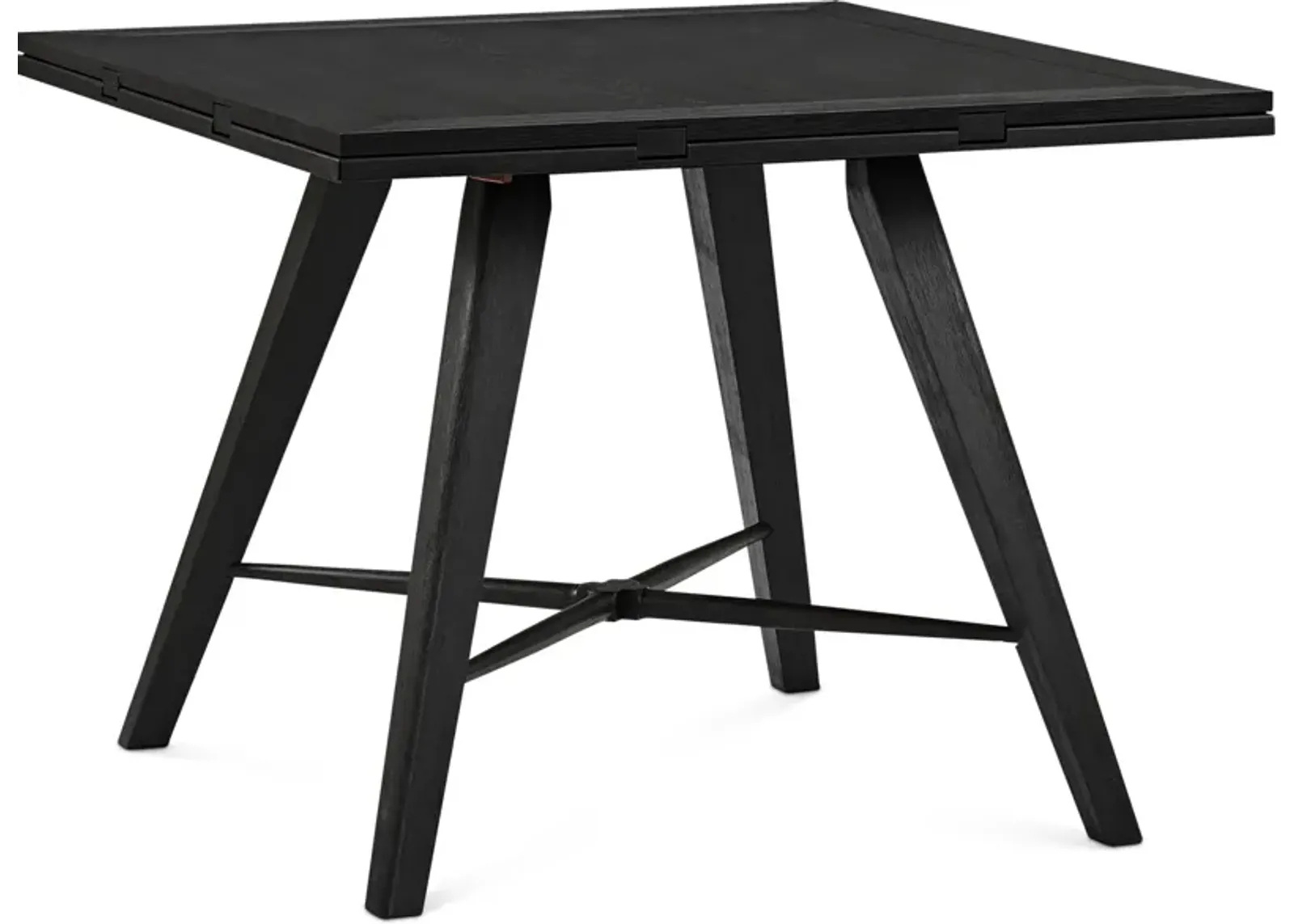 Hayward Convertible Counter-Height Dining Table & 4 Ladder-Back Stools - Black