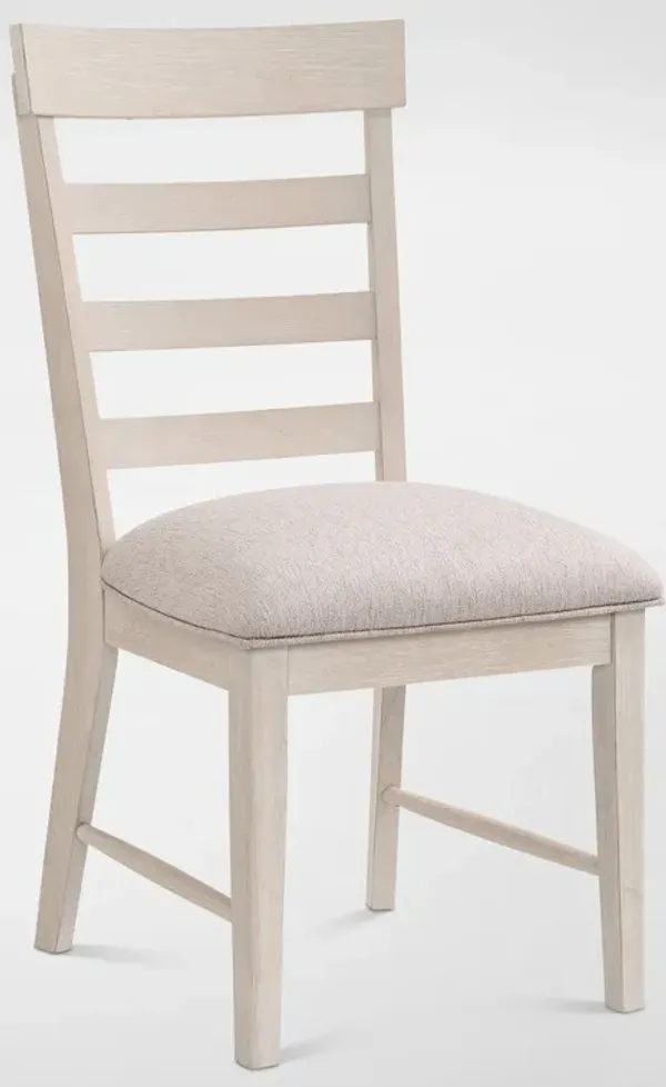 Hayward Solid Wood Ladder-Back Dining Chair - White