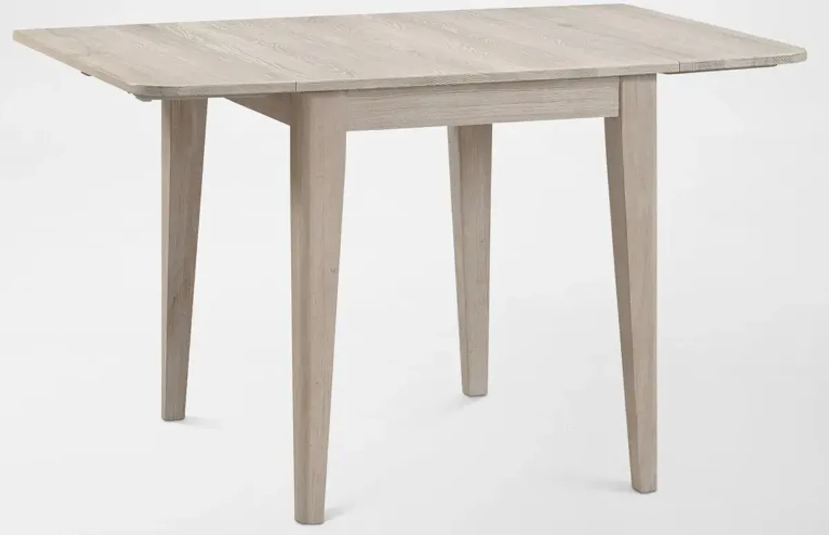 Hayward Solid Wood Small Extendable Dining Table & 2 Ladder-Back Chairs - White