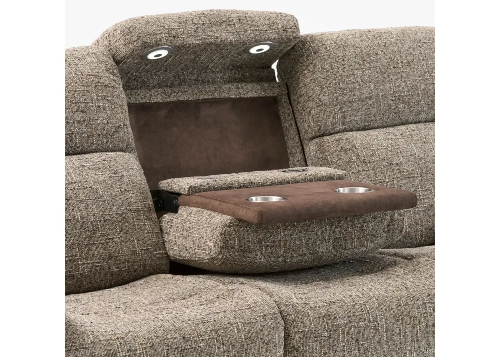 Desmond Manual Reclining Sofa and Loveseat with Console Set