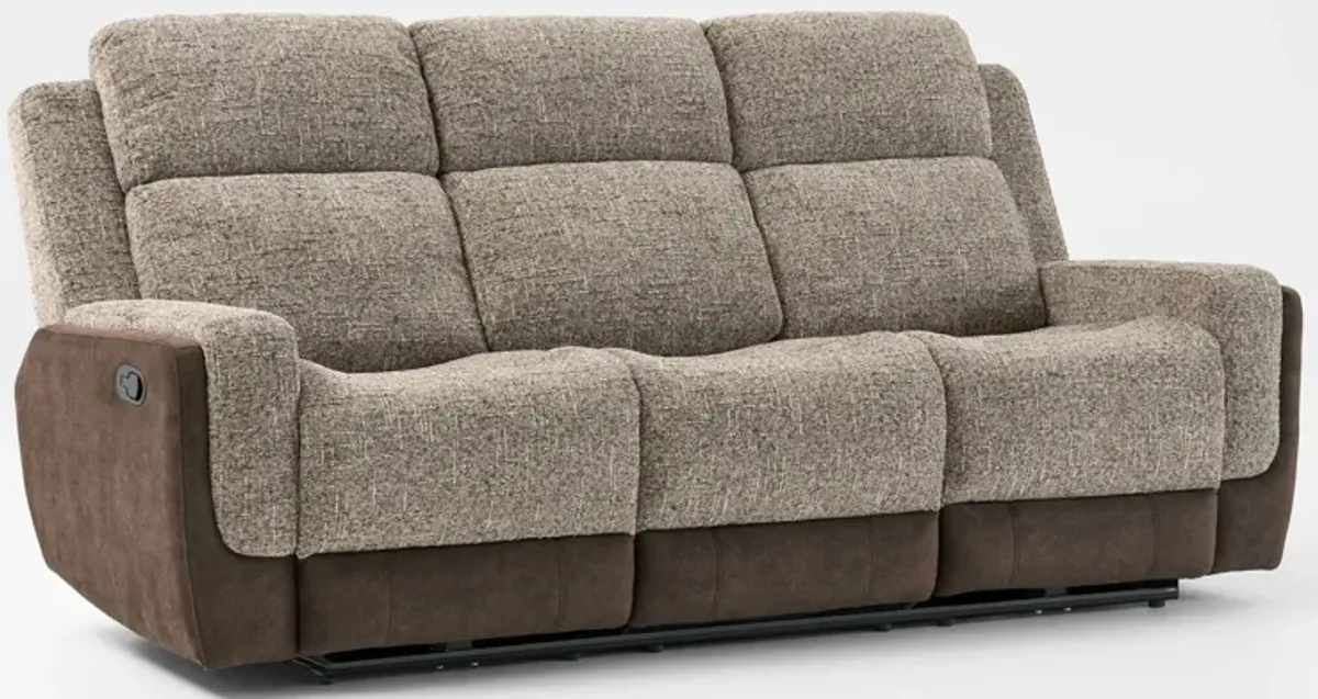 Desmond Manual Reclining Sofa and Loveseat with Console Set