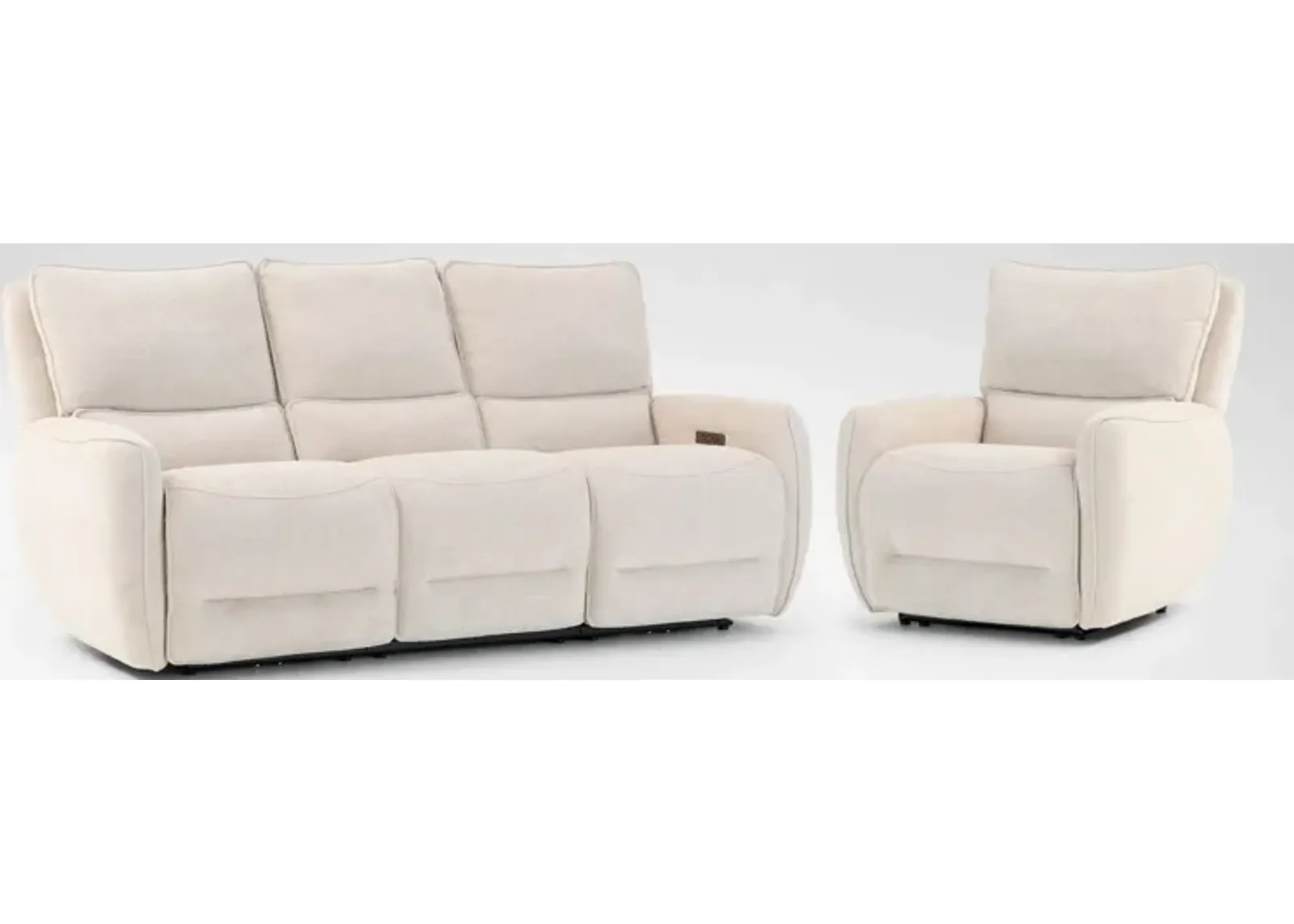 Wayne Dual-Power Reclining Sofa and Recliner Set