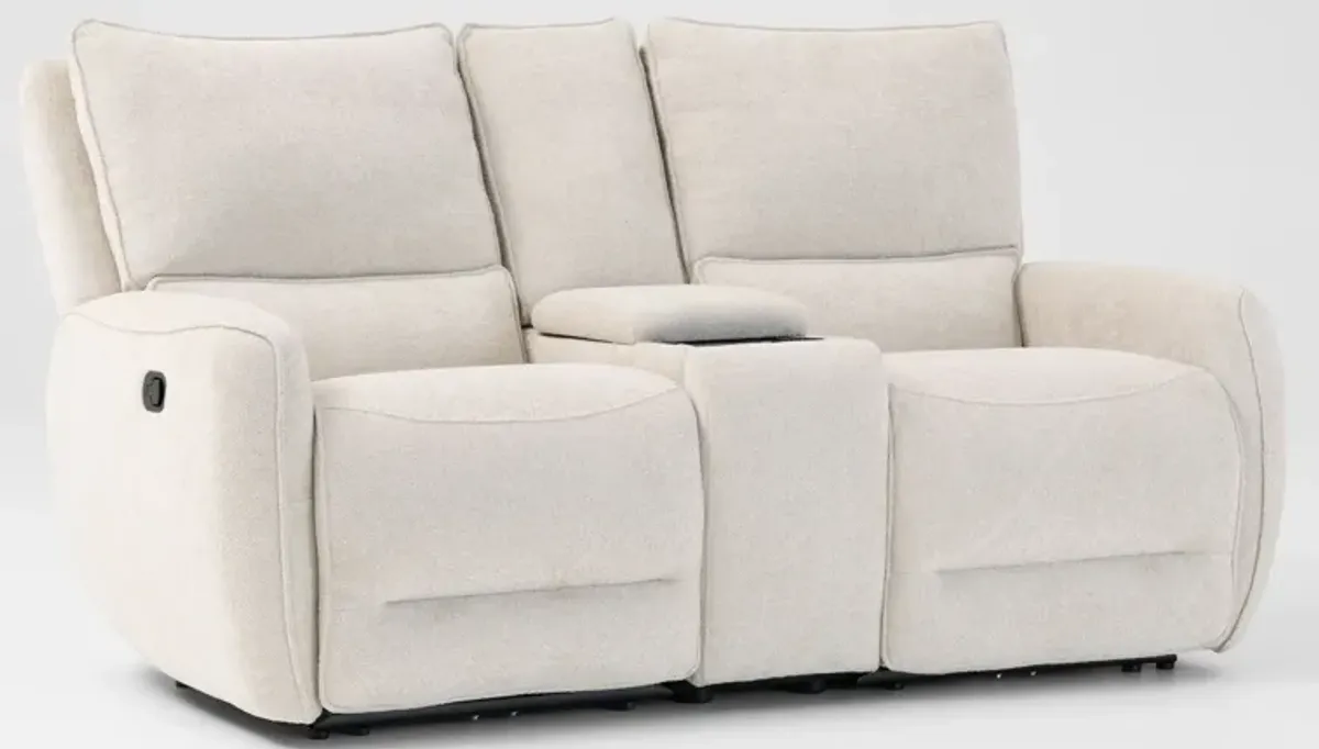 Wayne Manual Reclining Loveseat with Console