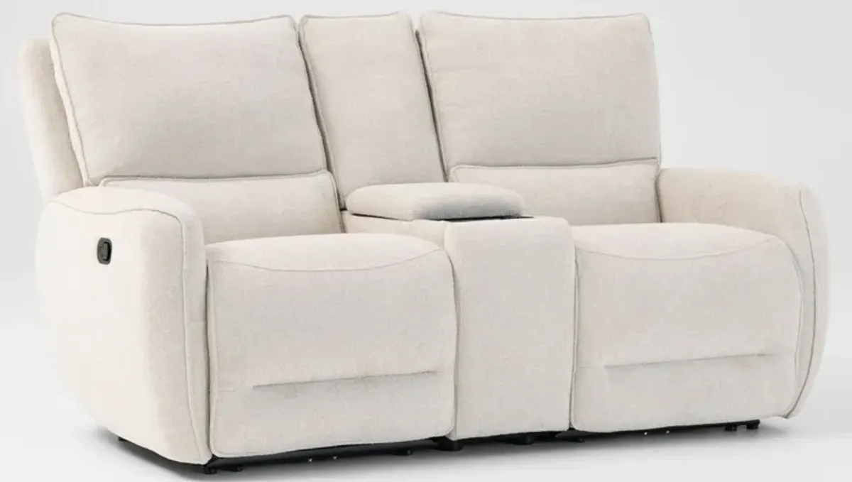 Wayne Manual Reclining Sofa and Loveseat with Console Set