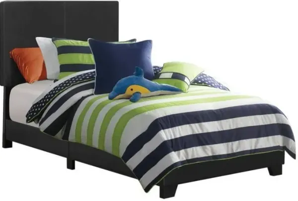Silva Twin Upholstered Bed - Black