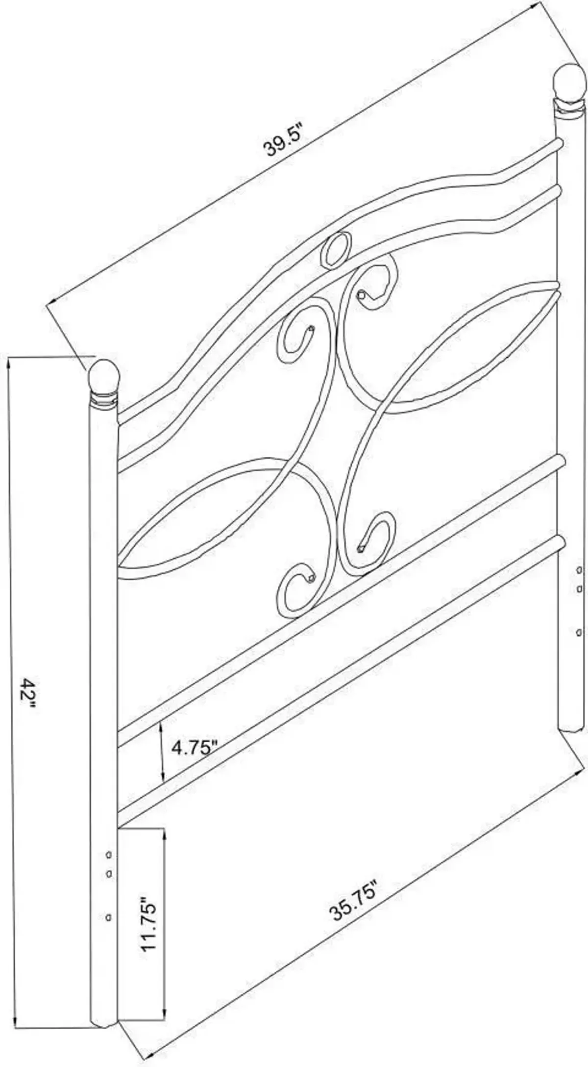 Cristinia Twin Headboard