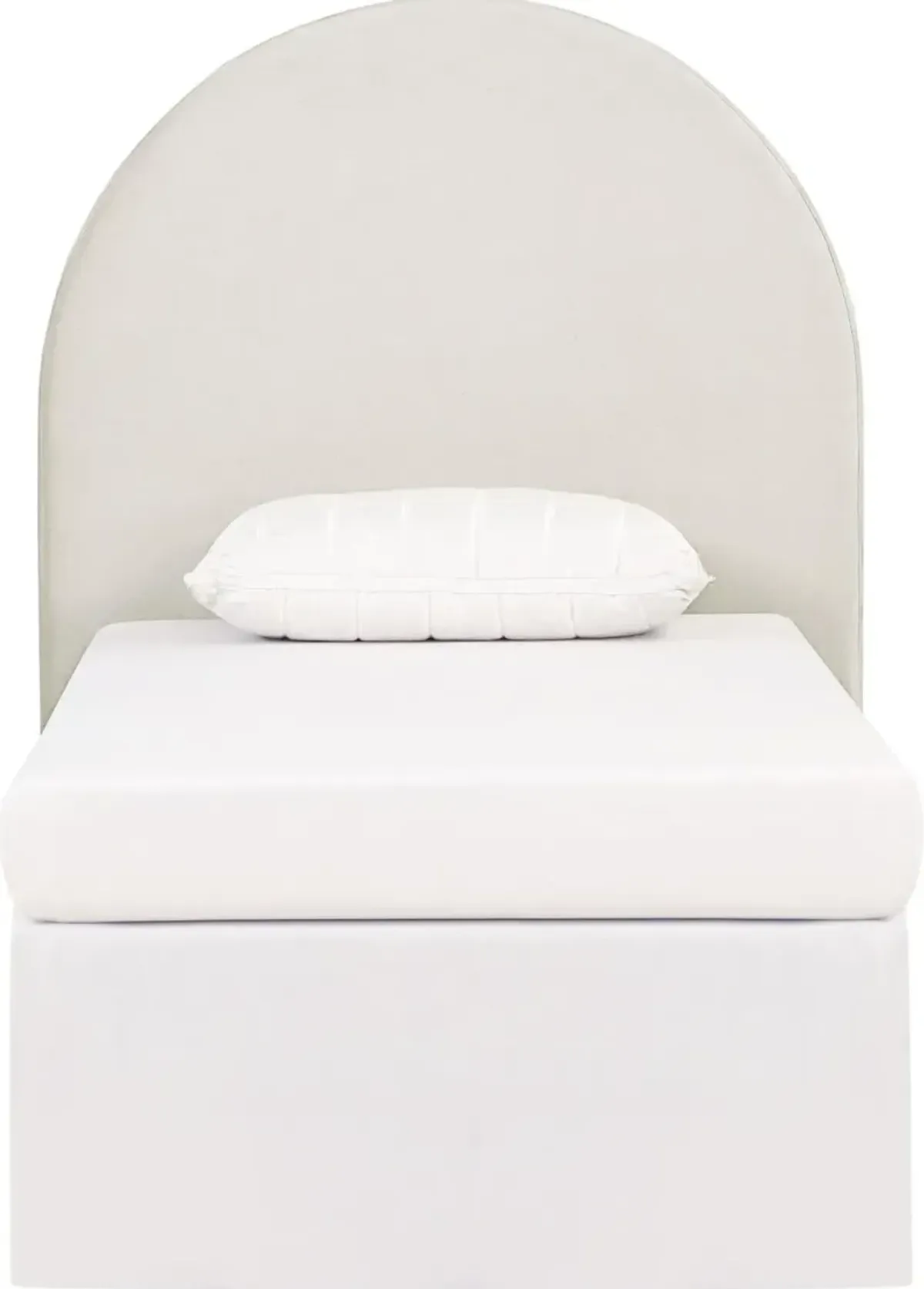 Emilia Twin Upholstered Headboard - Ivory