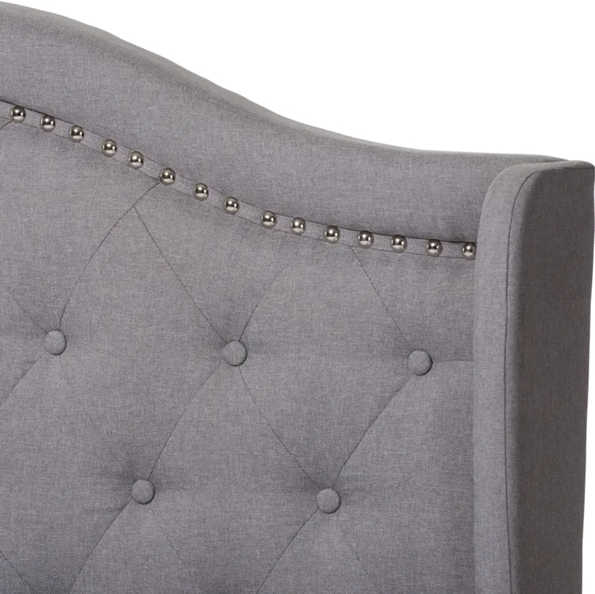 Kallie King Upholstered Bed - Gray