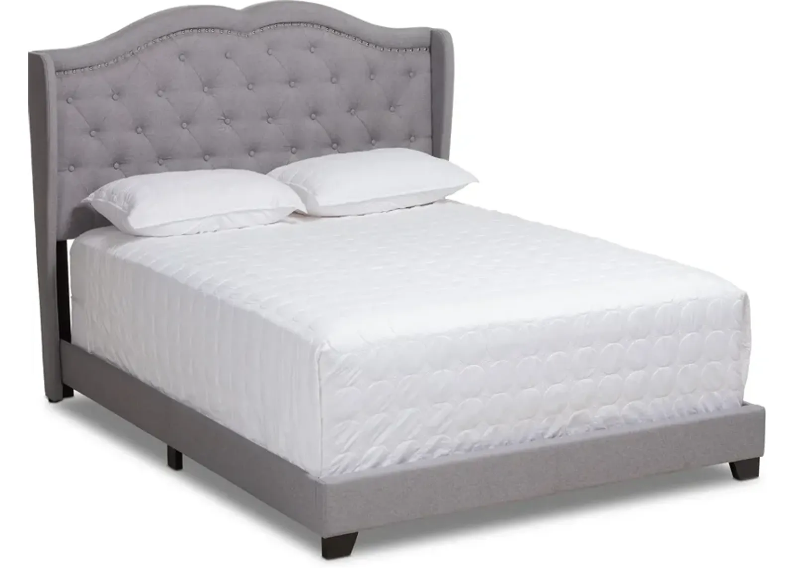 Kallie King Upholstered Bed - Gray