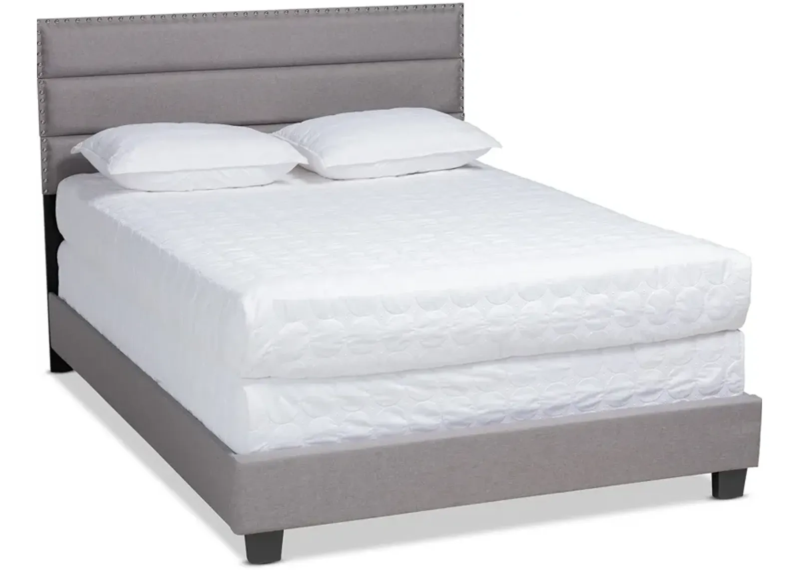 Carmen Full Upholstered Bed - Gray/Black