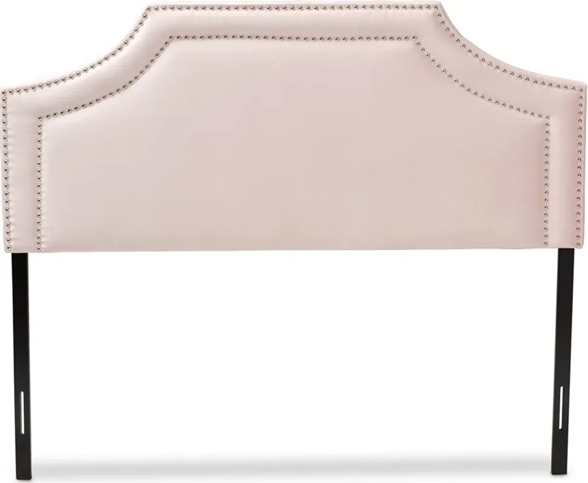 Louie Queen Upholstered Headboard - Light Pink