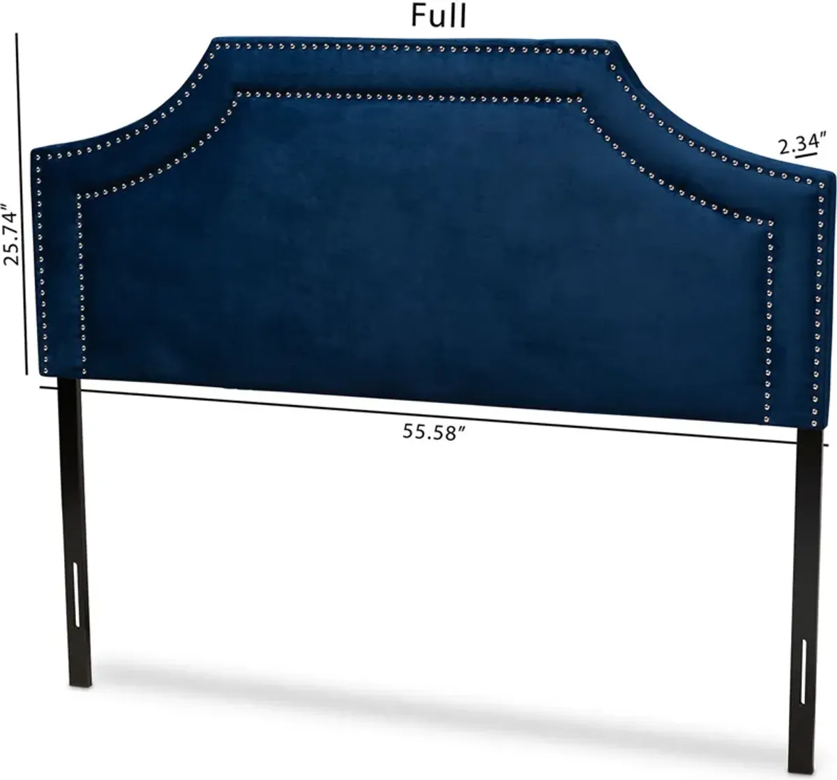 Louie Full Upholstered Headboard - Navy Blue