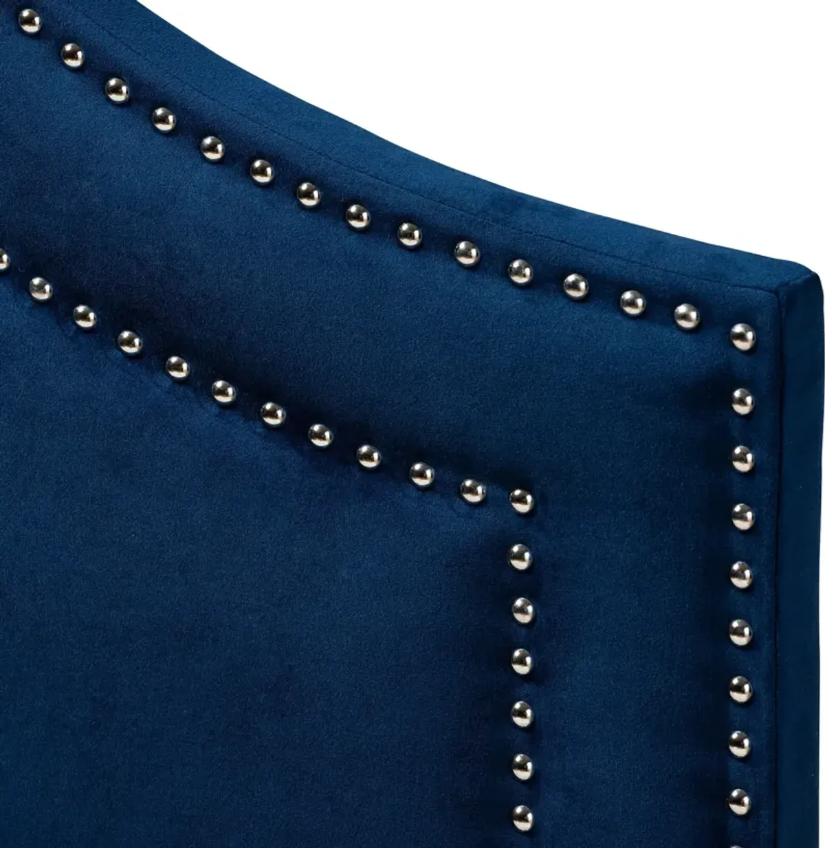 Louie Queen Upholstered Headboard - Navy Blue