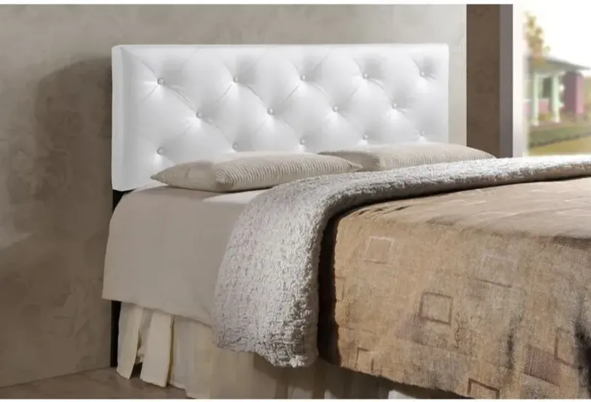 Sharley Full Upholstered Headboard - White